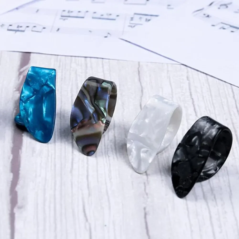 Electric Guitar Pick Pack - 4pcs Celluloid Thumb Pick Set For