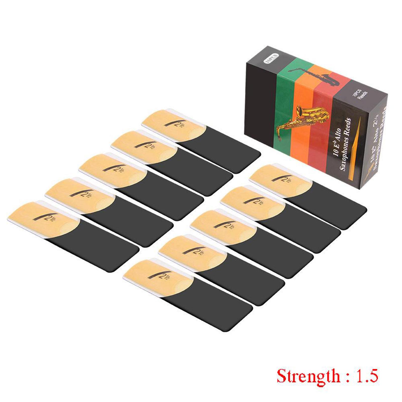 Saxophone Reed Pack - 10pcs/pack Traditional Alto Sax Saxophone Reeds