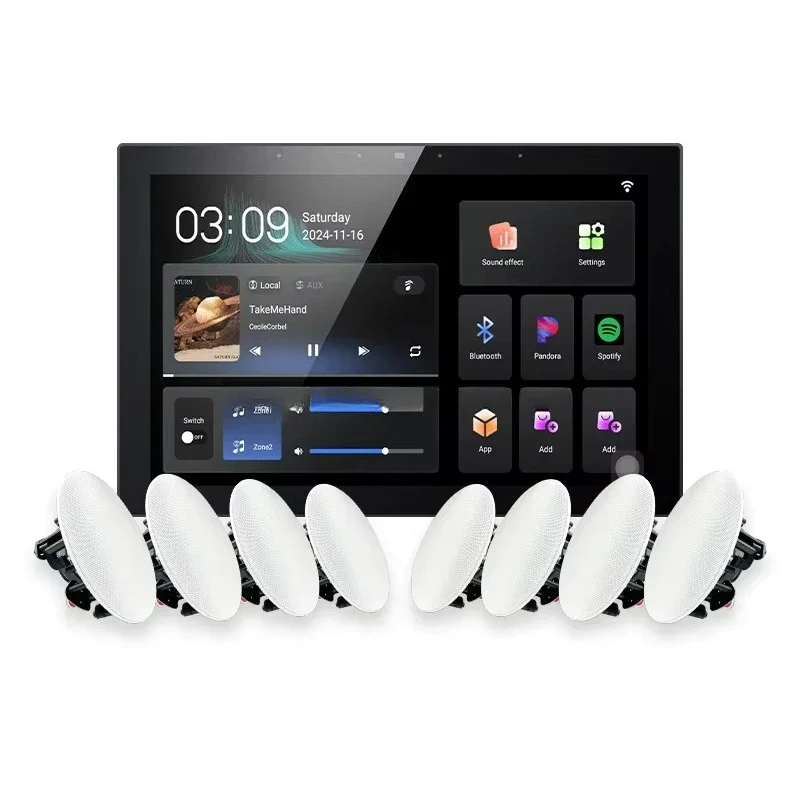 Audio Music In Background - 10-Inch Smart Home Automation Wall Amplifier