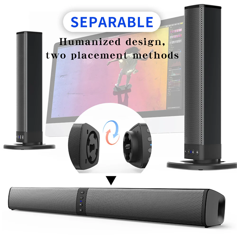 Wireless Bluetooth TV Sound Ba - Audio Music Center reseña y precio