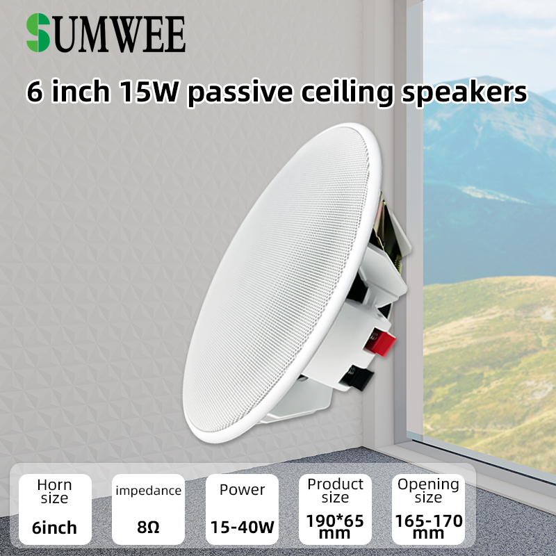6 Inch 8ohm Ceiling Speaker Fu - Audio Music In Background reseña y precio