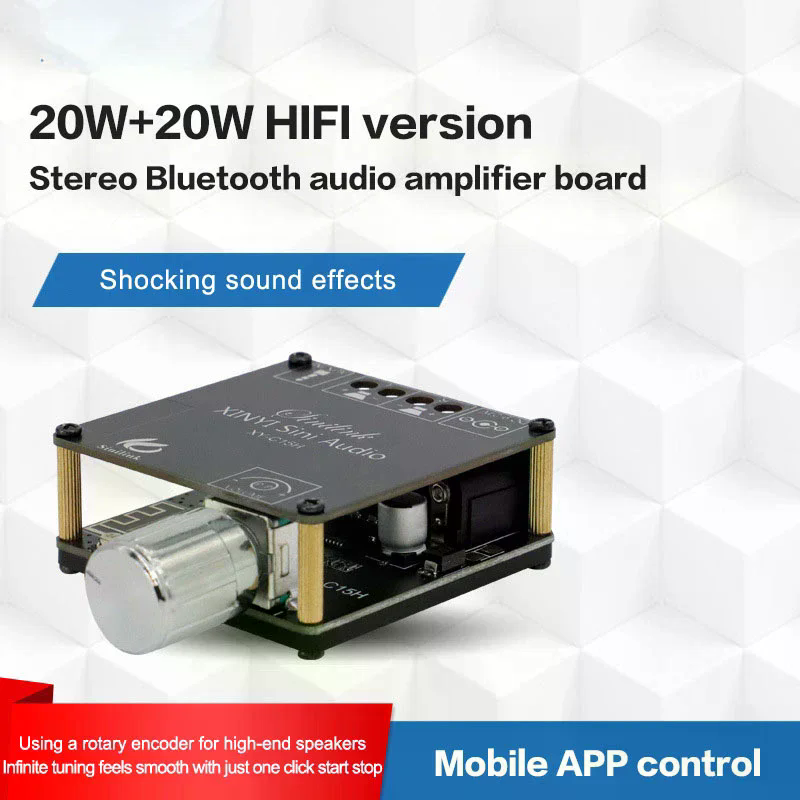 2*20W Bluetooth 5.0 Power Ampl - Audio Music Player App reseña y precio