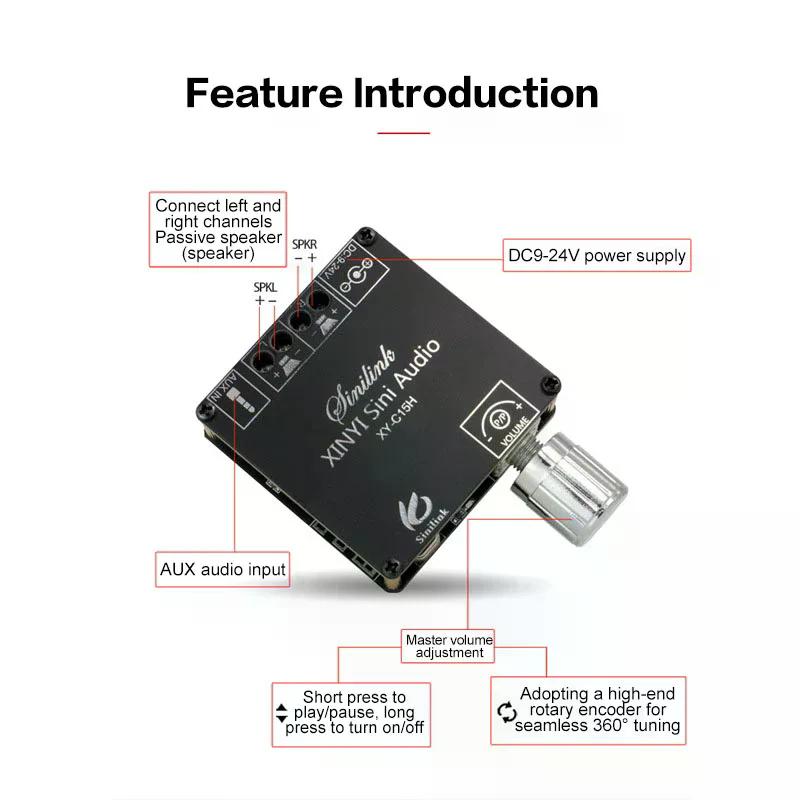 2*20W Bluetooth 5.0 Power Ampl - Audio Music Player App reseña y precio