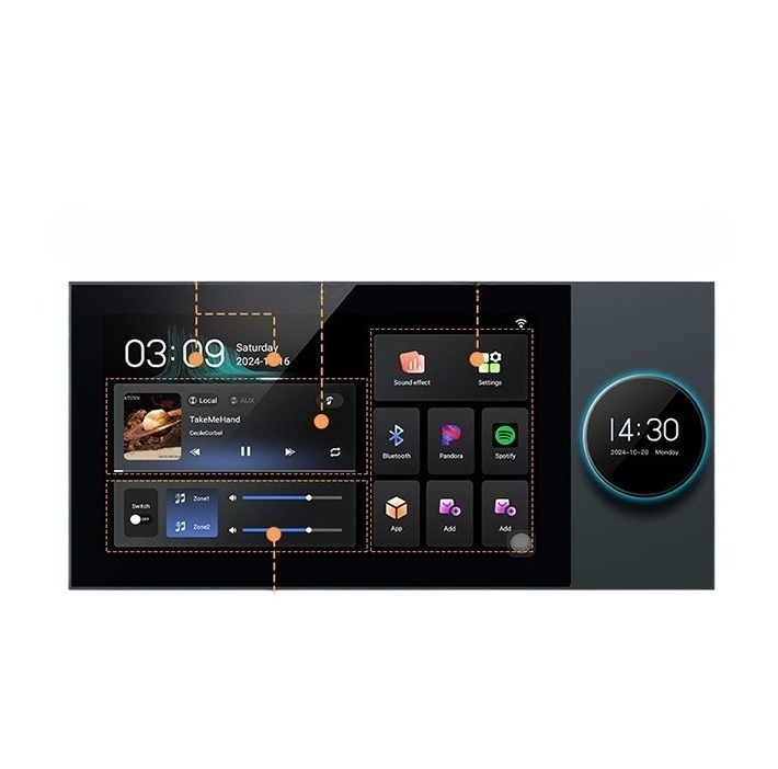 7 Inch Wall Mount Touch Screen - Audio Music Center reseña y precio