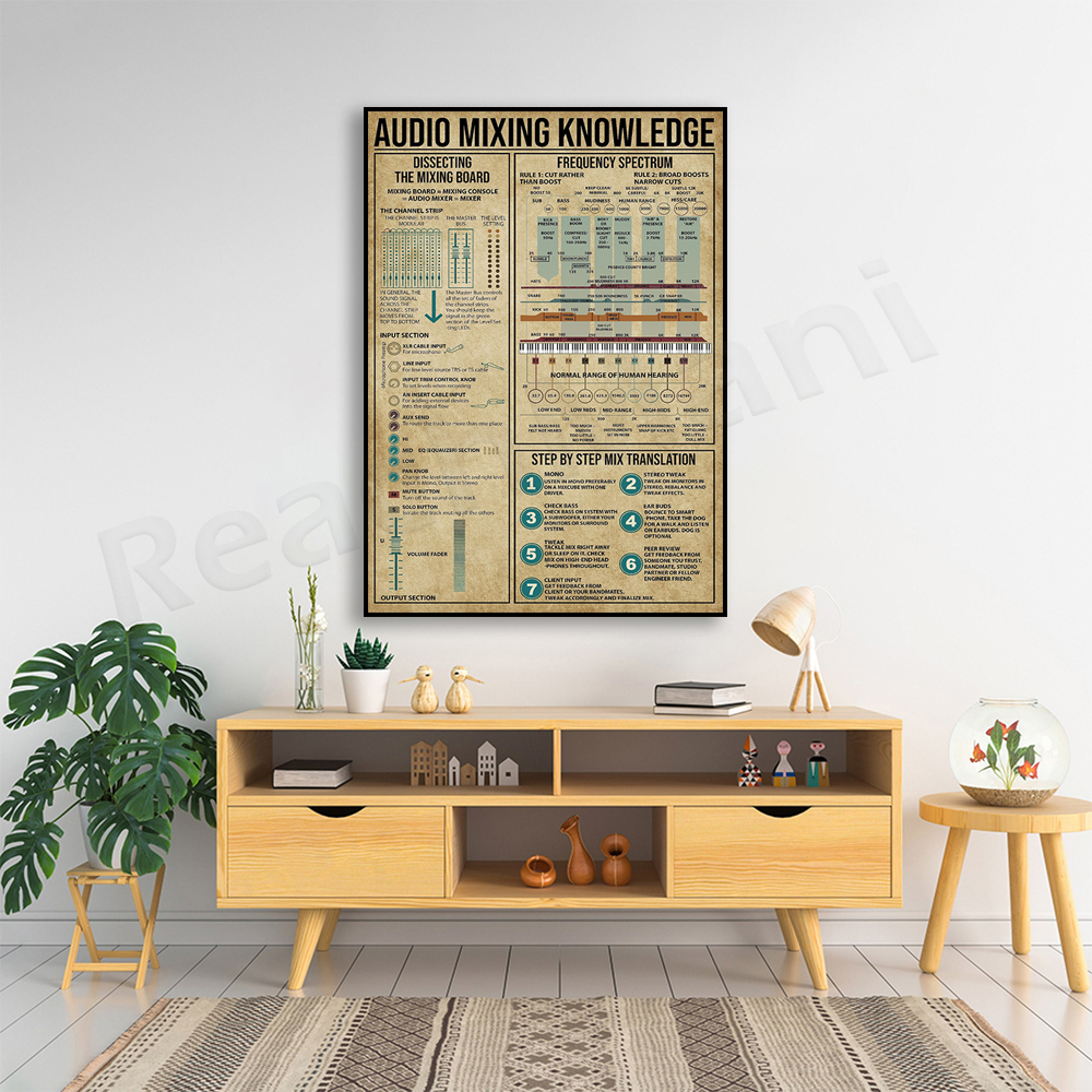Audio mixing knowledge poster, - Audio And Music Separate reseña y precio