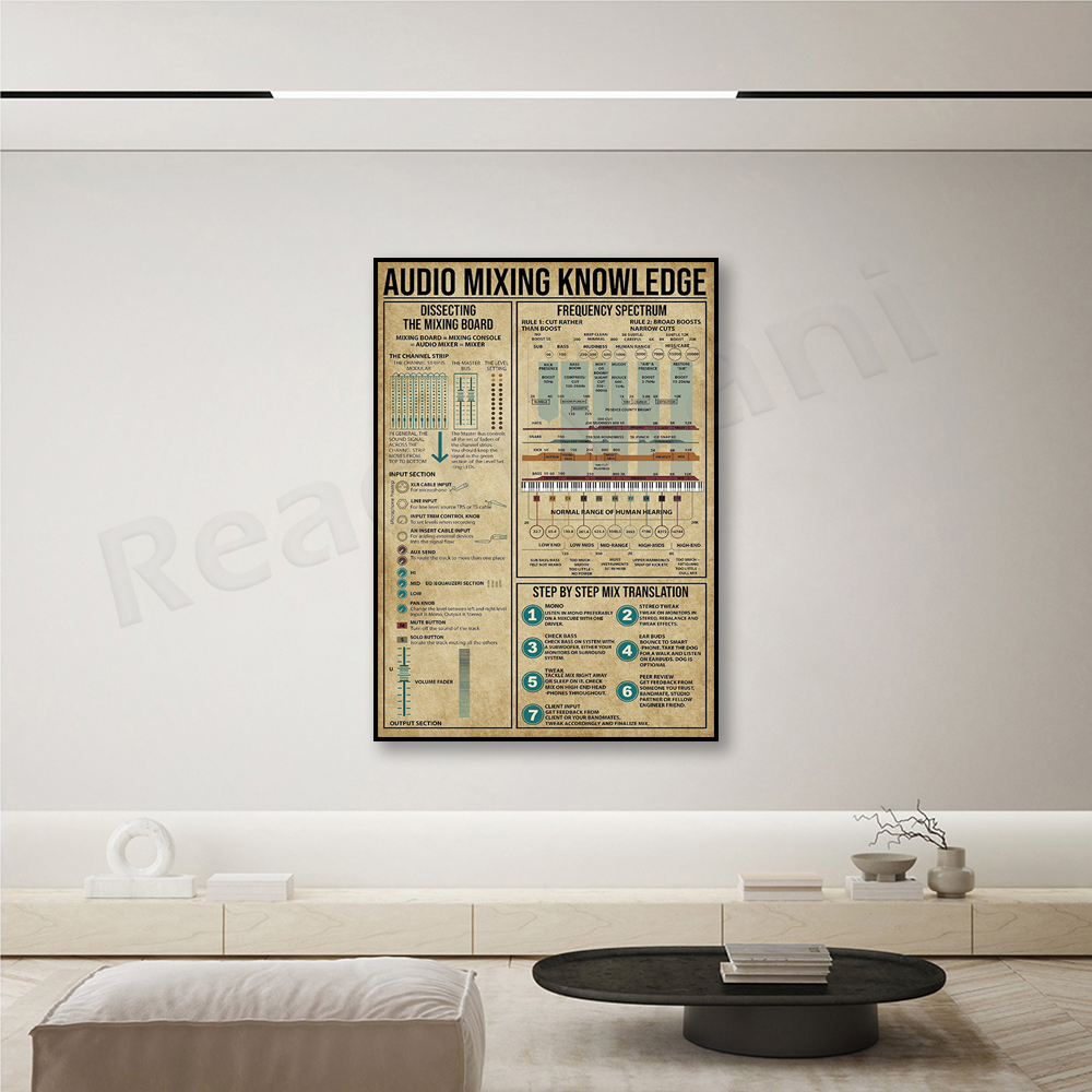 Audio mixing knowledge poster, - Audio And Music Separate reseña y precio
