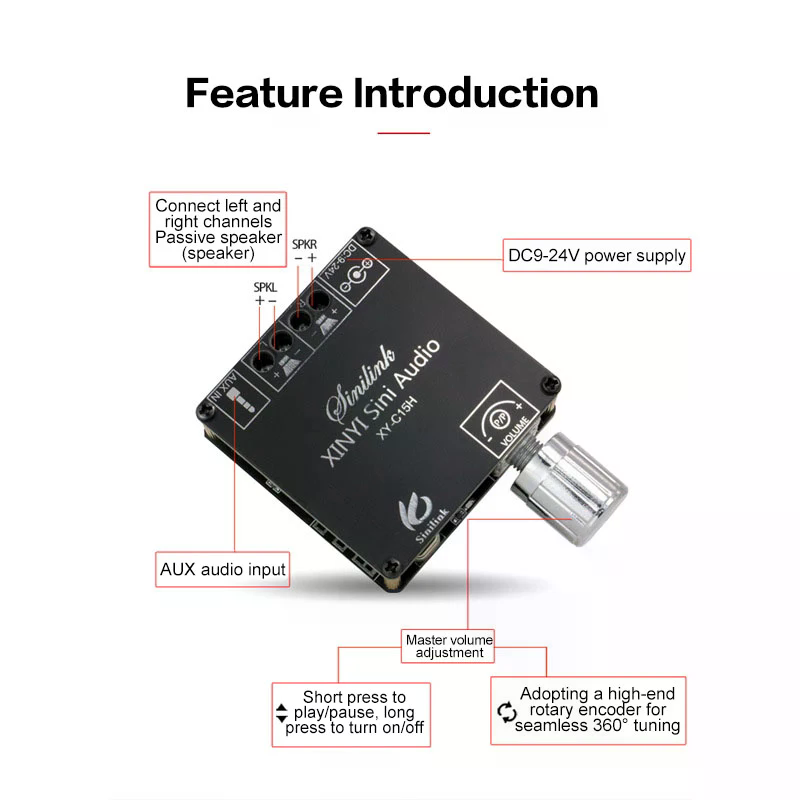 2*20W Bluetooth 5.0 Power Ampl - Audio Music Player App reseña y precio