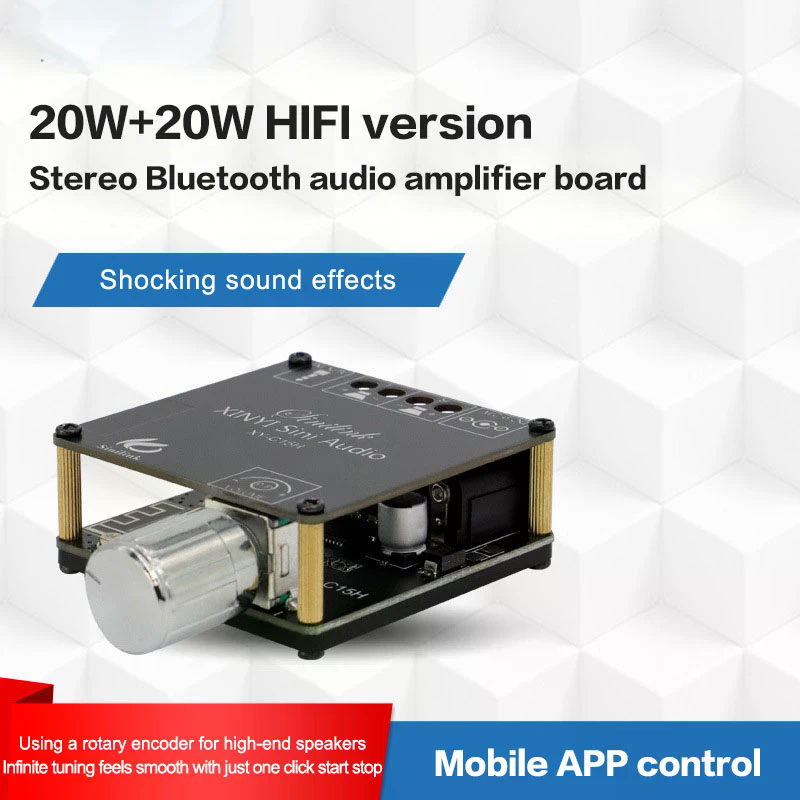 2*20W Bluetooth 5.0 Power Ampl - Audio Music Player App reseña y precio