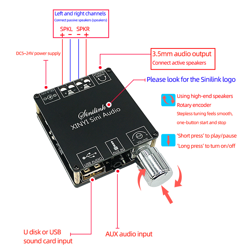2*50W Bluetooth 5.0 Power Ampl - Audio Music Player App reseña y precio