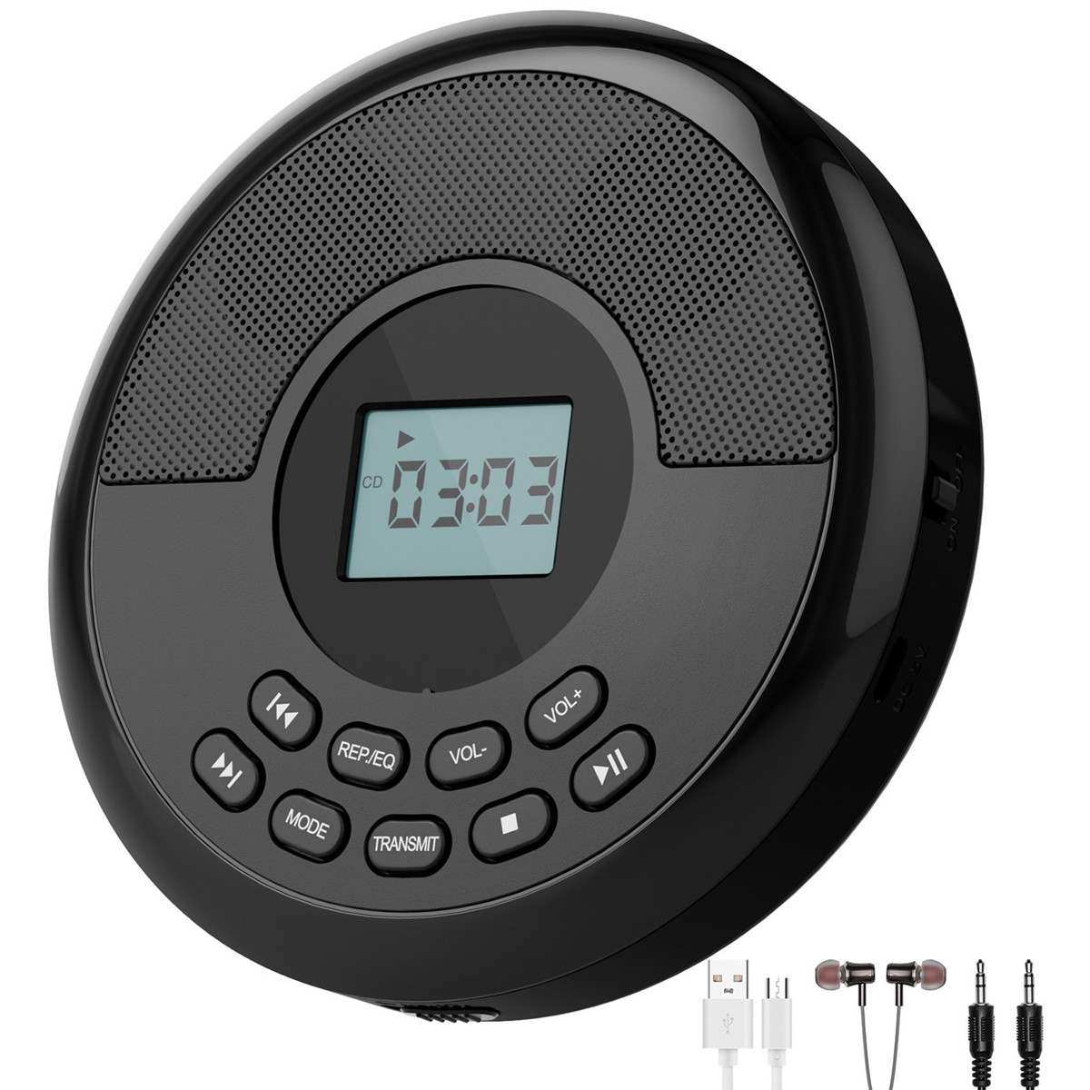 Portable CD Disc Machine MP3 U - Audio Music Mp3 Songs reseña y precio