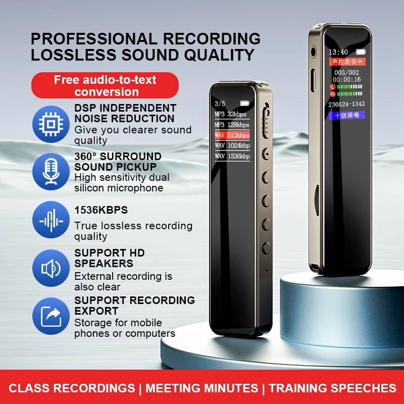 Digital Voice Recorder 32GB/64 - Audio And Music Separate reseña y precio