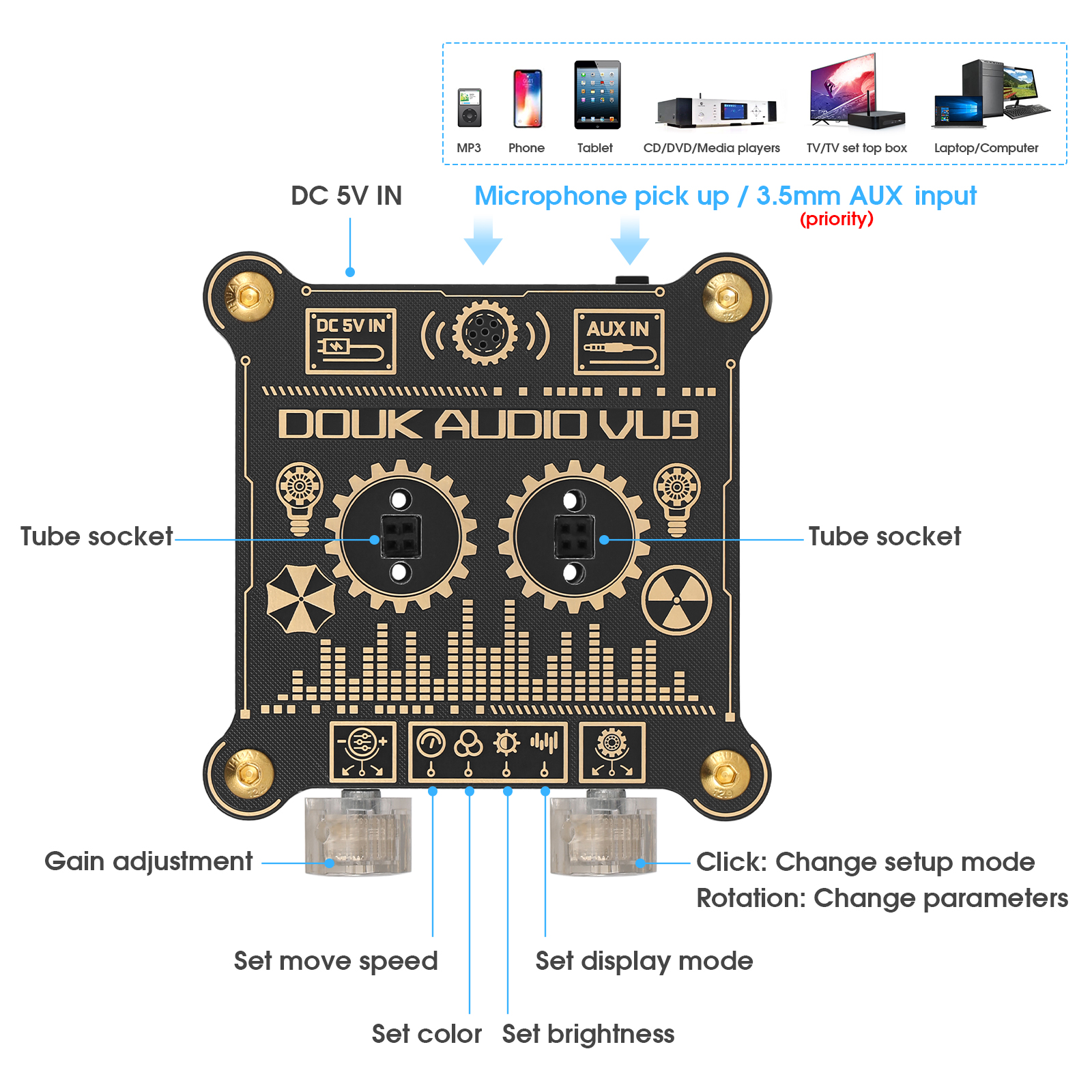 Douk Audio VU9 Pixie Tube Soun - Audio Music Youtube reseña y precio