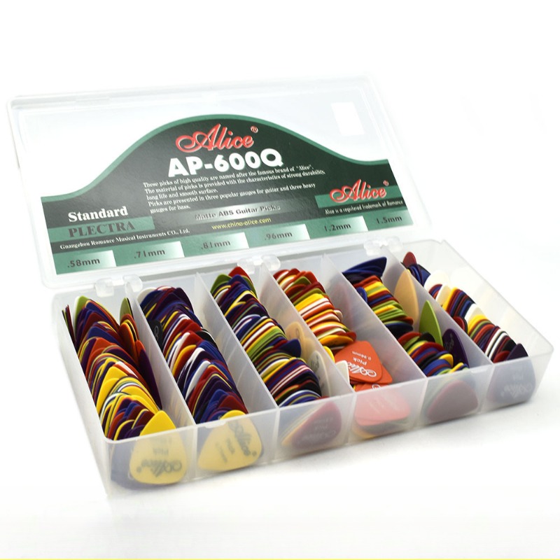 600pcs Alice AP600PQ Acoustic  - Electric Guitar Pick Pack reseña y precio