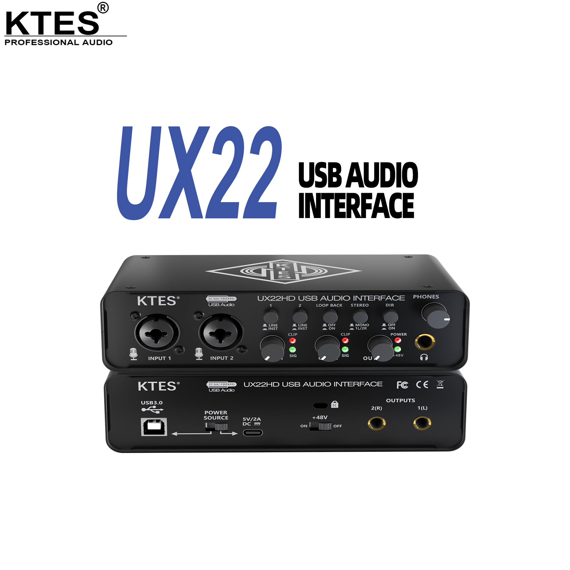 UX22 Audio Interface 192kHz 32 - Audio Music Youtube reseña y precio