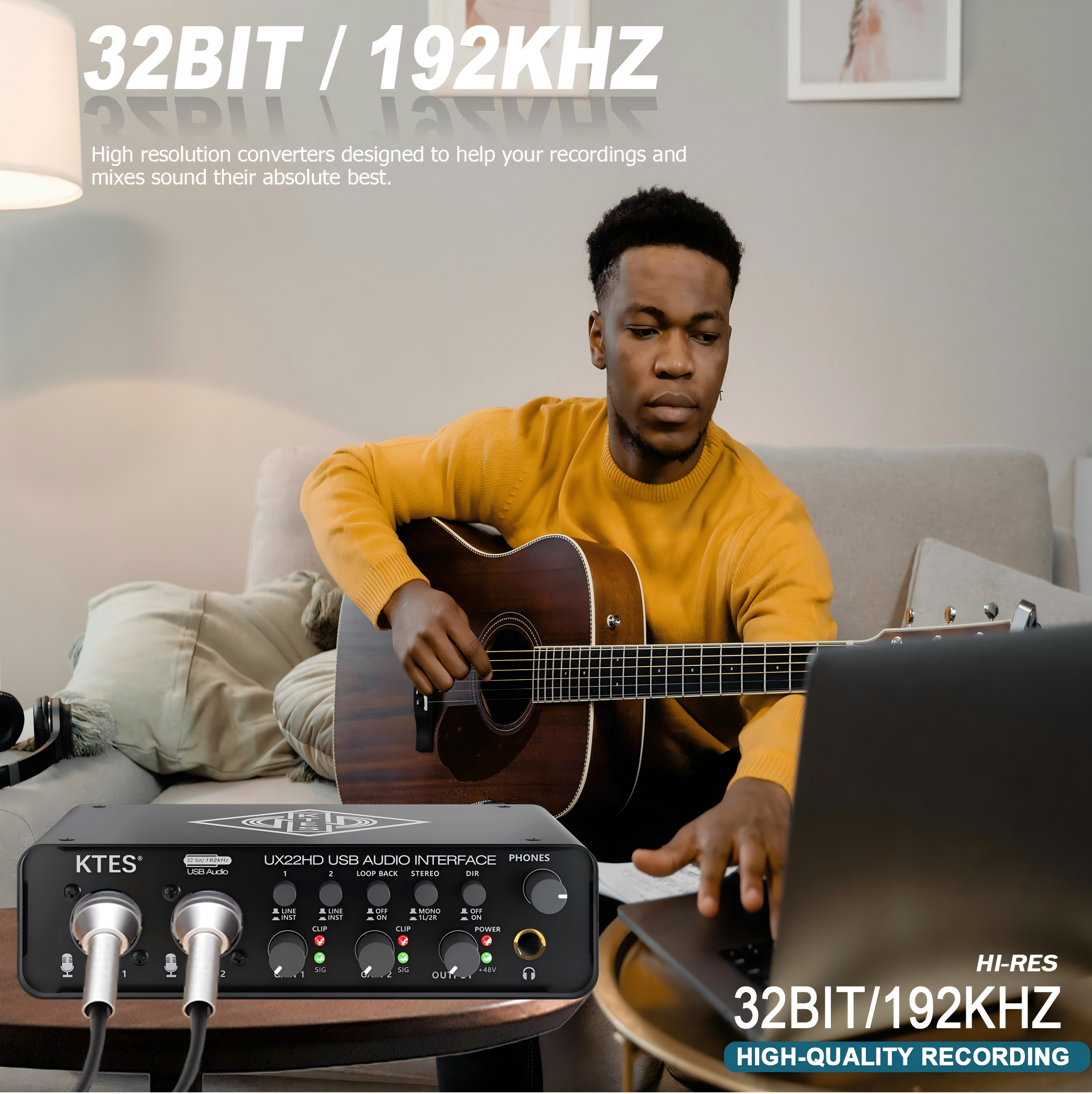 UX22 Audio Interface 192kHz 32 - Audio Music Youtube reseña y precio