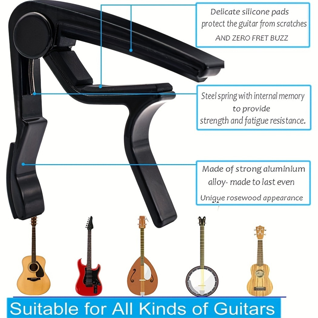 Black Alloy Quick Change Guita - Electric Guitar Pick Pack reseña y precio