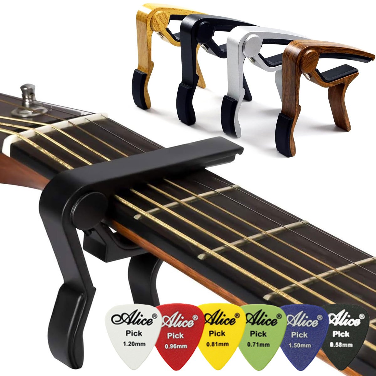 Black Alloy Quick Change Guita - Electric Guitar Pick Pack reseña y precio
