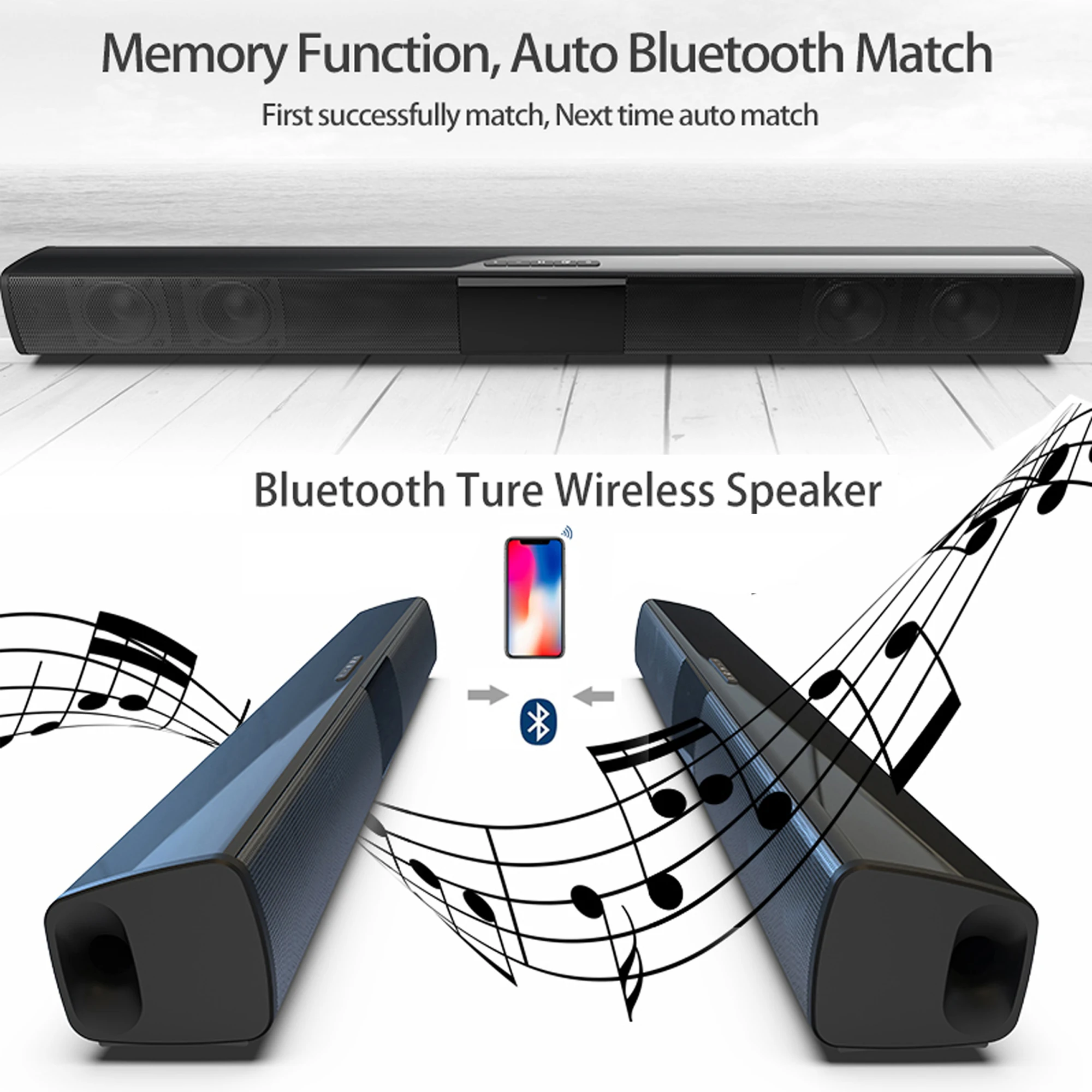 40W High Power Soundbar for TV - Audio Music Center reseña y precio