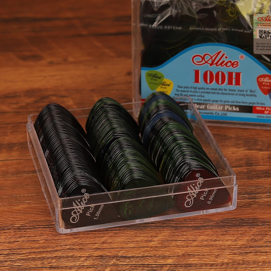 Alice AP-100H 100Pcs/Set Clear - Electric Guitar Pick Pack reseña y precio