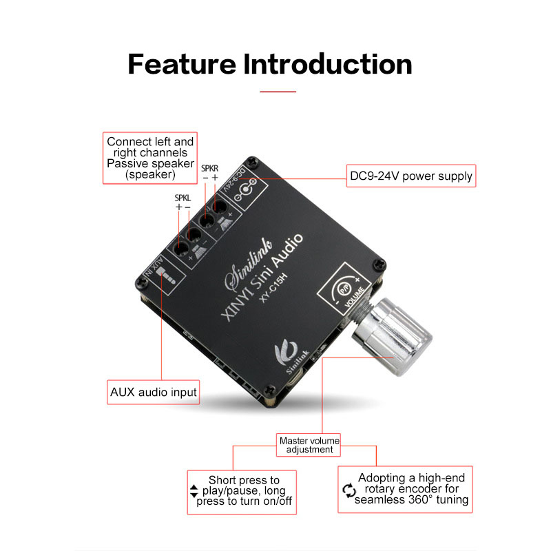 2*20W Bluetooth 5.0 Power Ampl - Audio Music Player App reseña y precio
