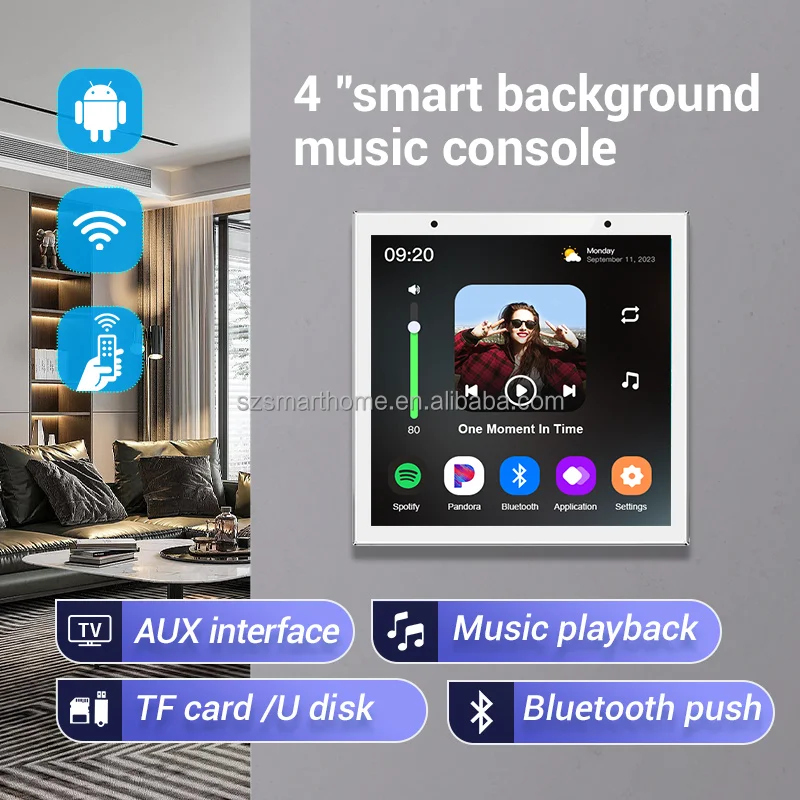 4-Inch Smart Home Background M - Audio Music In Background reseña y precio