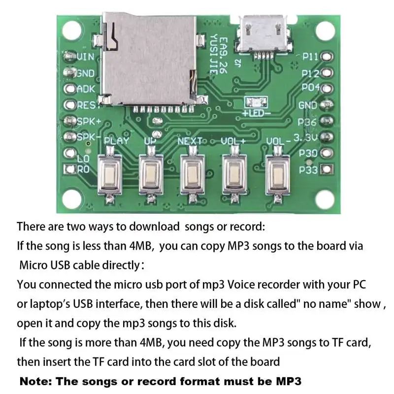 RCmall MP3 Voice Module Kit We - Audio Music To Download reseña y precio