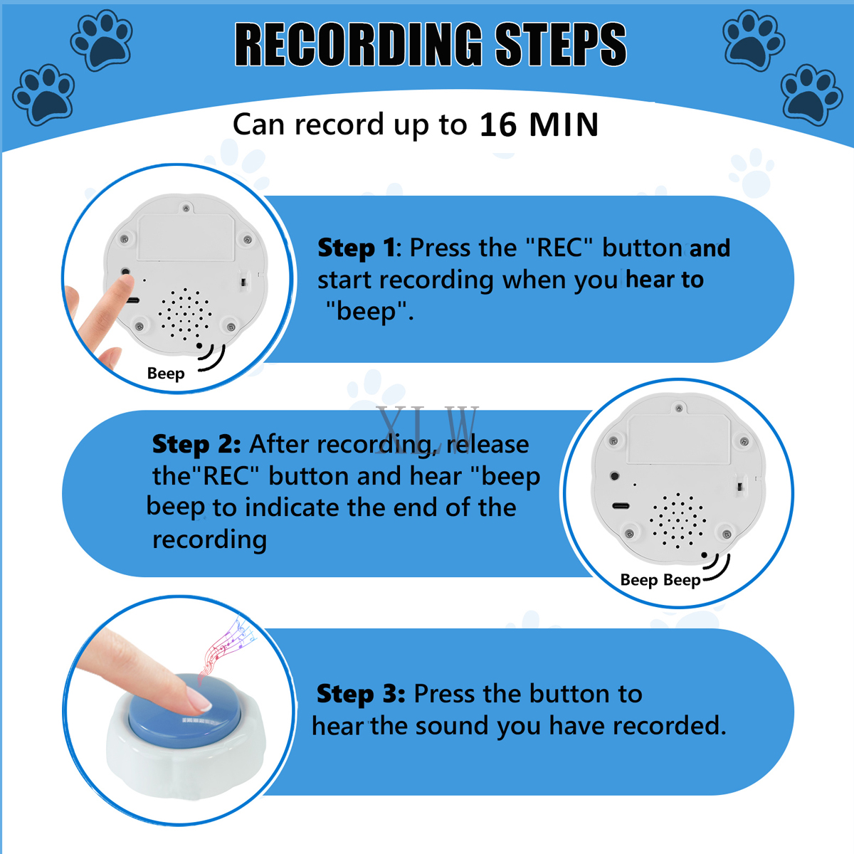 Voice Recording Button,16MB US - Audio Music To Download reseña y precio
